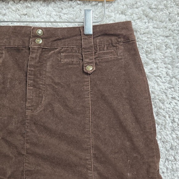 BUM Equipment‎ Mini Skirt Womens 10 Brown Stretch Goblincore Nature Earthy Y2K - Picture 3 of 10